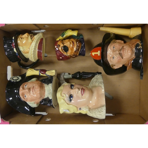 618 - Royal Doulton Character Jugs to include:- Mae West D6688, George Washington D6669, The fireman D6697... 