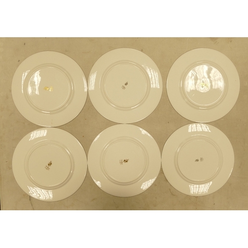 557 - De Lamerie Fine Bone China, a selection of heavily gilt plates in varied colourways & designs. Made ... 