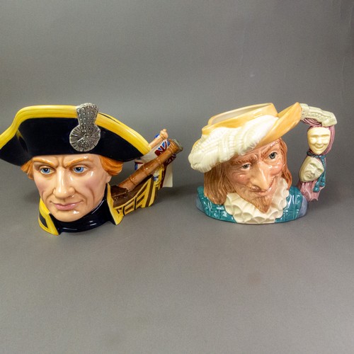 205 - Royal Doulton large character jug Lord Horatio Nelson D7236, together with seconds large character j... 