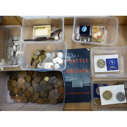 459 - Mixed collection of mainly pre-decimal coins, including a large quantity of early 20th-century penni... 