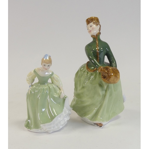 6 - Royal Doulton Lady Figurines to include:- Grace HN2318, Fair Maiden HN2211. Tallest:-22cm (2)