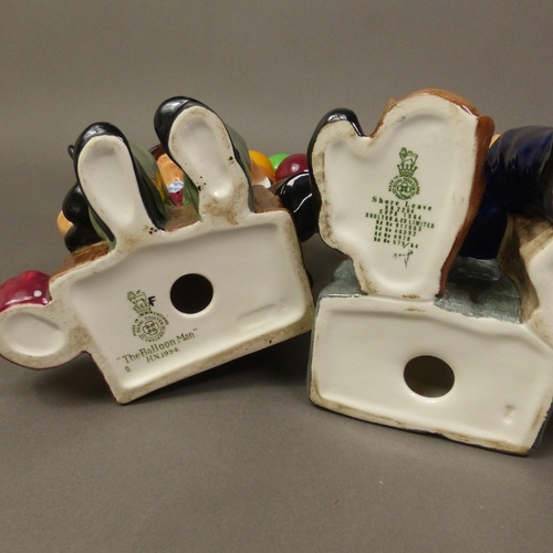 18 - Royal Doulton character figures The Balloon Man HN1954 and Shore Leave HN2254 (2).