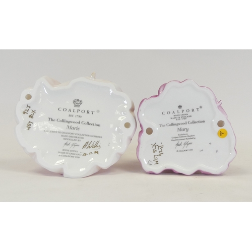 64 - Coalport The Collingwood Collection Figurines to include:- Mary, Marie, Tallest:-22cm. (2) Boxed wit... 
