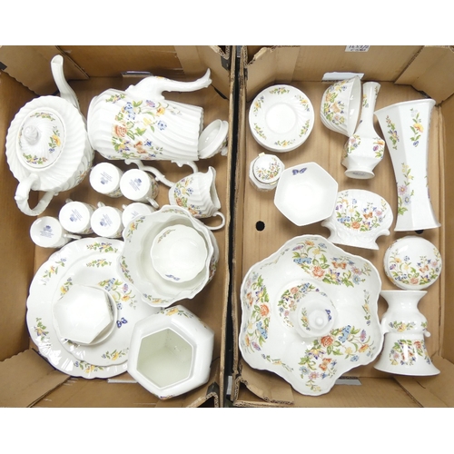 387 - Aynsley Cottage Garden part dinner, tea and coffee ware to include coffee pot, tea pot, coffee cans ... 