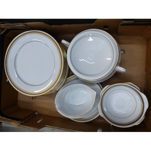 383 - Noritake 'Doral (2591) large collection to include:- Teacups, saucers, side plates, milk jug, lidded... 