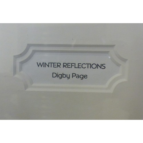 263 - Two framed paintings of Winter Landscapes, mounted behind glass 'Winter Reflections' & First Snow Of... 