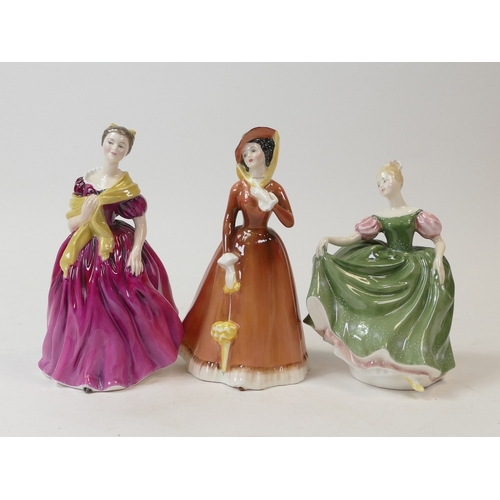 63 - Royal Doulton Lady Figurines to include:-Julia HN2705 (second), Adrienne HN2152, Michele HN2234 (sec... 