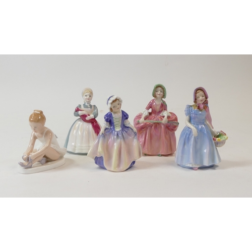 62 - Royal Doulton Lady figurines to include:- Wendy HN2109, Bo-Peep HN1811, Ballet Shoes, The Rag Doll H... 