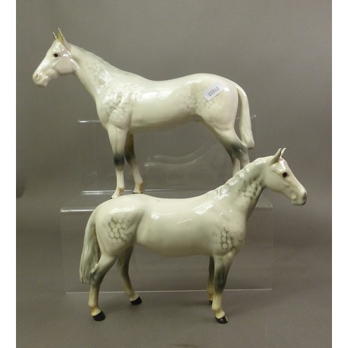 114 - Beswick Huntsman's horse, together with Bois Roussel 701, both in grey (2).