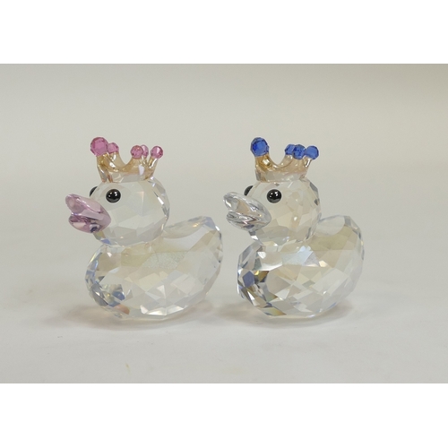 101 - Swarovski Crystal Prince & Princess Ducks (1117976) Happy Duck Collection retired 2011, designed by ... 