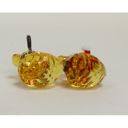 110 - Swarovski Crystal  Santa & Reindeer Ducks (5004497) Part of the Happy Duck Collection retired 2015 d... 