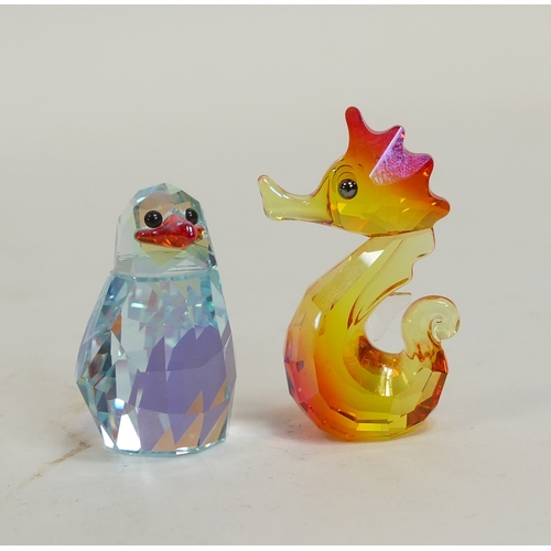 111 - Swarovski Crystal Johnny The Penguin (1115219) Lovlots Sealife Collection retired 2014 designed by P... 