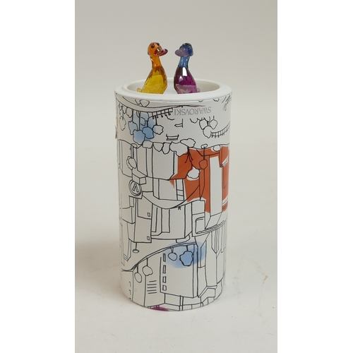 121 - Swarovski Crystal The Lovlot City Park Ducks Lily and Luke (1039868) retired 2011 designed by Edith ... 