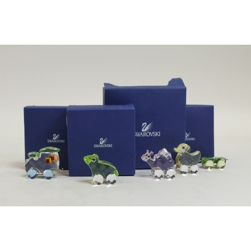 140 - Swarovski Crystal Moments to include:- Lucy The Duck on Wheels (657107) in yellow crystal, Fred The ... 