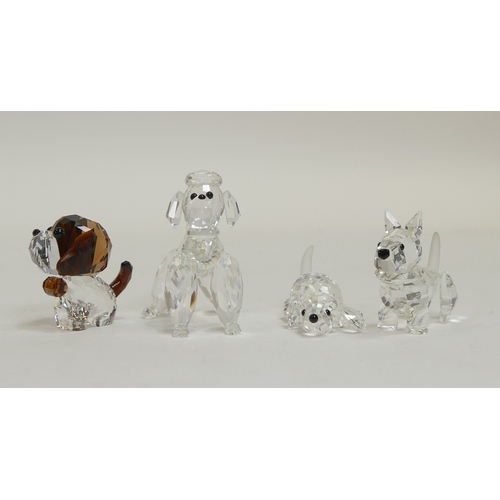 144 - Swarovski Crystal Collection of Dogs to include:- Bernie the Saint Bernard Puppy (5213704) retired 2... 