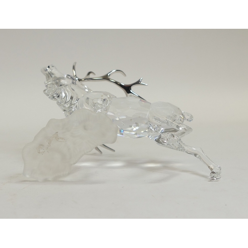 145 - Swarovski Crystal Stag figurine (291431), by Adi Stocker, with original box and certificate. (H: 14c... 