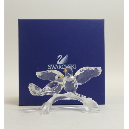 156 - Swarovski crystal Turtledoves are part of the Feathered Beauties collection. This pair comes in face... 