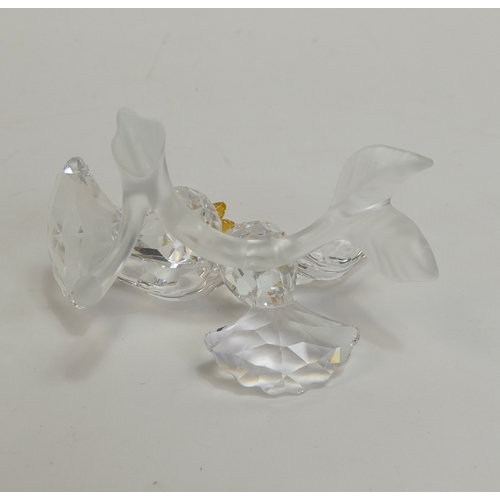 156 - Swarovski crystal Turtledoves are part of the Feathered Beauties collection. This pair comes in face... 