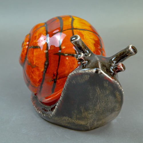 4 - Anita Harris large model of a hand painted stunning Snail L30cm. Gold signed.