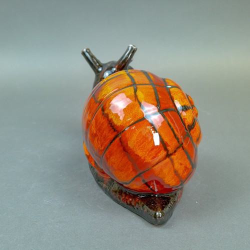 4 - Anita Harris large model of a hand painted stunning Snail L30cm. Gold signed.