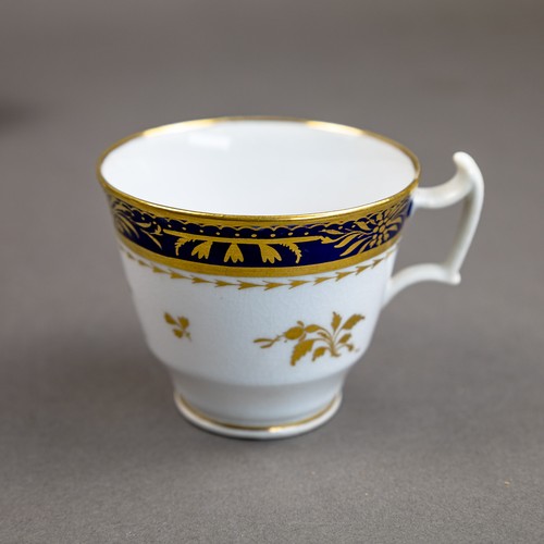 57 - A collection of 19th century porcelain tea cups in various patterns from different manufacturers, de... 