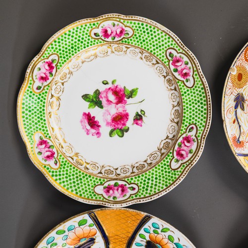 Six English porcelain plates, all early 19th century, various ...
