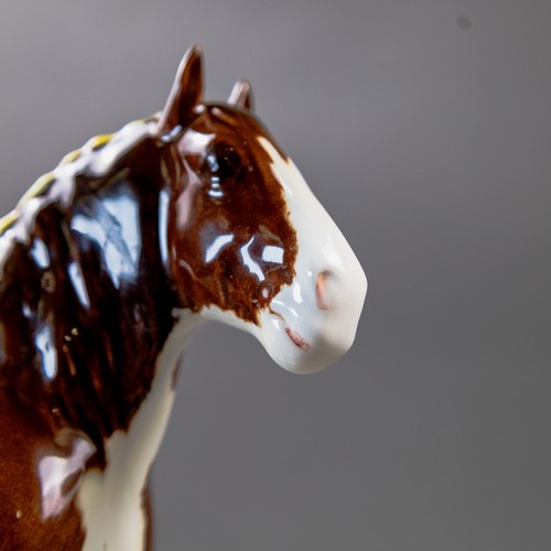 Rare Beswick Skewbald shire with exceptional detail. Model 818. h.21cm ...