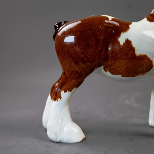 Rare Beswick Skewbald shire with exceptional detail. Model 818. h.21cm ...