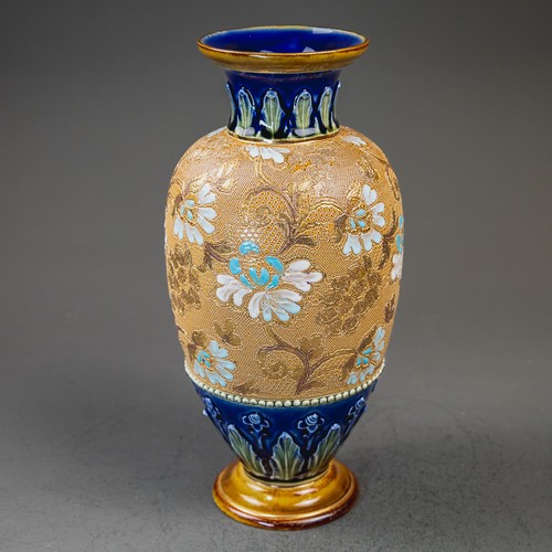 A Doulton Lambeth Slaters vase, typically decorated with a floral ...