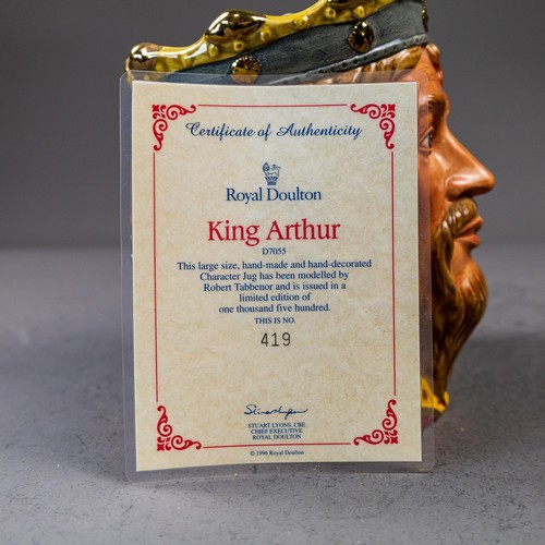 Royal Doulton limited edition character jug, King Arthur D7055, number ...