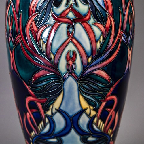 A Moorcroft limited edition vase in the Maypole design by Wendy Mason ...