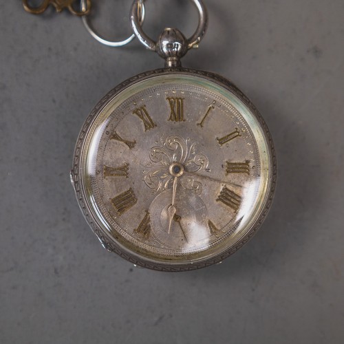 Two key wind silver cased gents pocket watches, sold as not working.