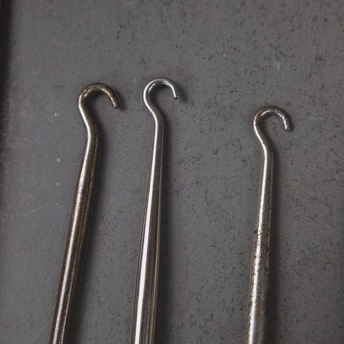 10 x hallmarked silver handled (loaded) button hooks, part of a large ...