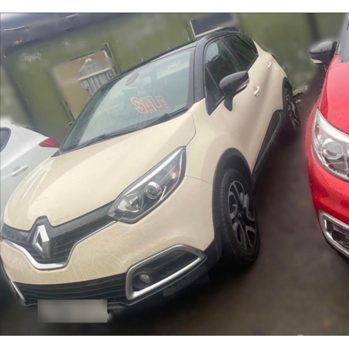 6 - Renault Captur 2015 (UK reg) 
Colour: Cream
1.5 Diesel 
5 Speed Manual Gearbox
Multi Functional Stee... 