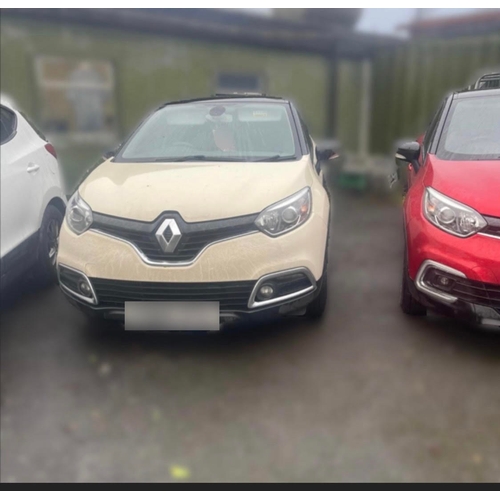 6 - Renault Captur 2015 (UK reg) 
Colour: Cream
1.5 Diesel 
5 Speed Manual Gearbox
Multi Functional Stee... 