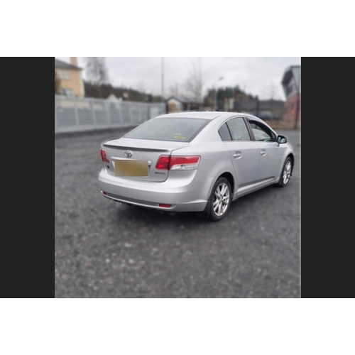 10 - Toyota Avensis 2011 
Silver 4 Door 
2L Diesel 
155270 Miles
Sat Navigation
Manual 5 Speed 
Toyota Al... 