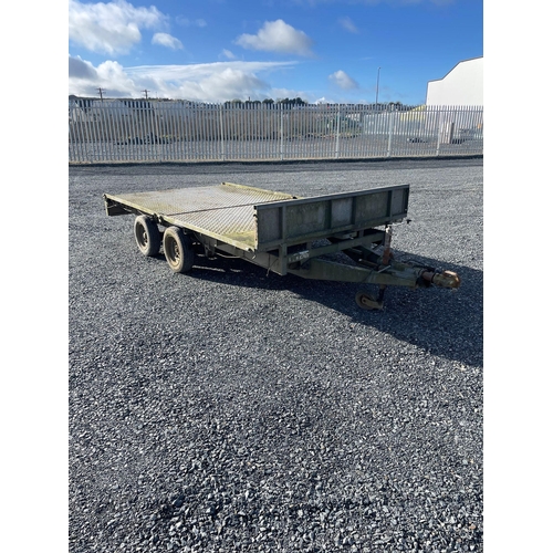 233 - Ifor Williams Trailer 
12x5.5ft 
Checkered plate floor 
Working lights 
4 Good tyers 
Jockey wheel w... 