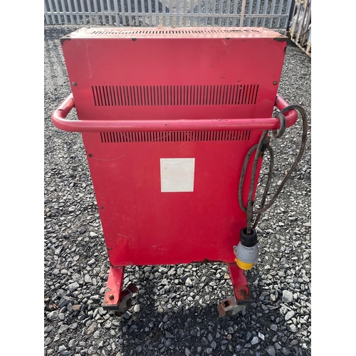 170 - Red electric heater 
Industrial  
Working order