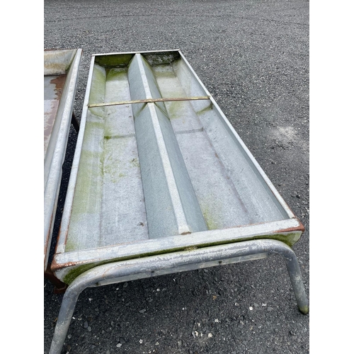 224 - Heavy double Galvanised trough