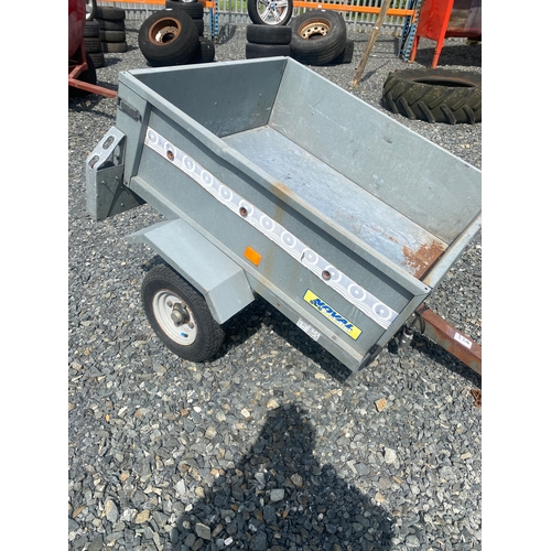 129 - Single Axle Quad Trailer 2 Good Tyres