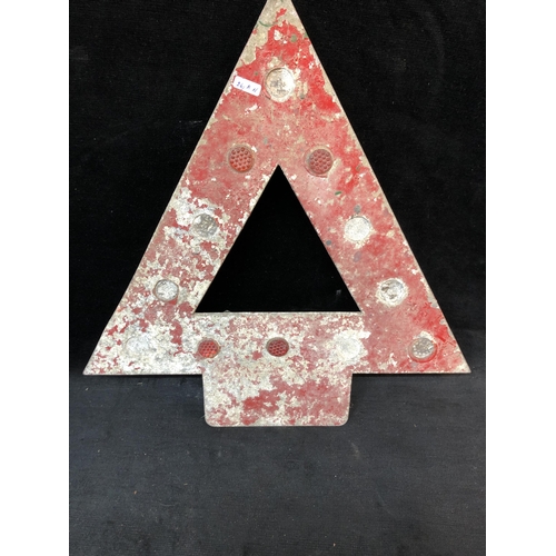 109 - Vintage triangle road hazard sign