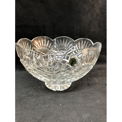 134 - Waterford crystal glass fruit bowl 25cm diameter X 16cm high