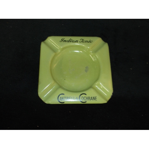 144 - Cantrell & Cochrane indian tonic square enamel ashtray 12cm