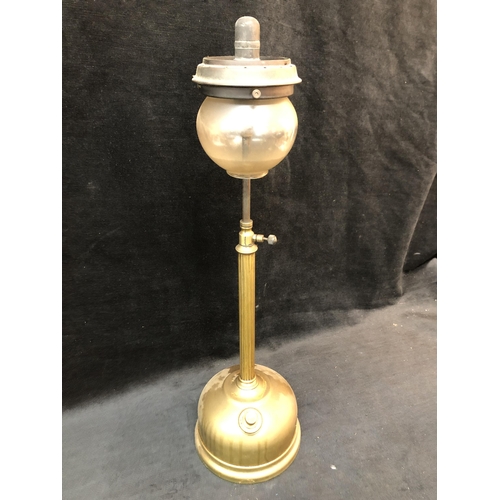 148 - Tall brass corinthian pillar Tilley lamp, stamped Tilley Hendron England 61cm high