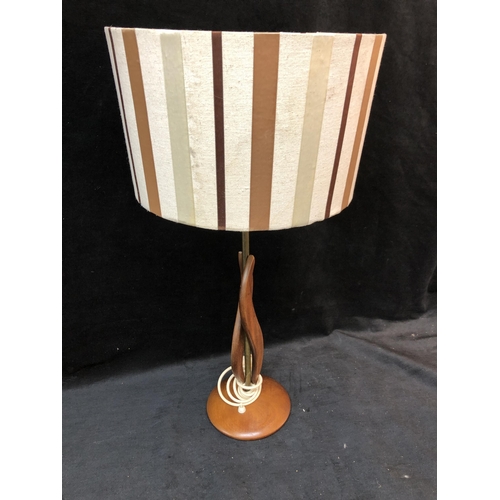 157 - Teak table lamp 69cm high