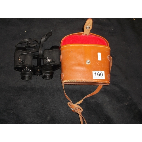 160 - Pair of binoculars 8 X 30 in leather case