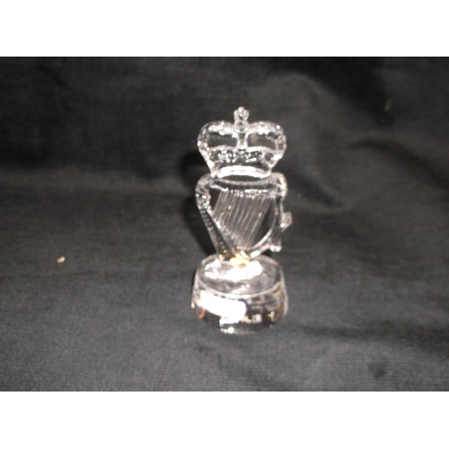 195 - RUC Tyrone crystal harp 12 cm high