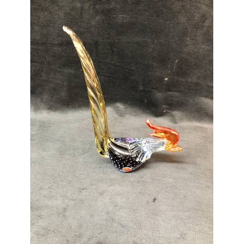 199 - Italian Murano glass cockerel 25cm high