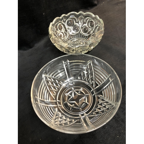 209 - Two glass fruit bowls