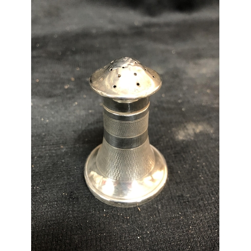 63 - Silver pepper pot 7cm high